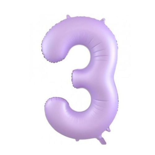 Pastel Lilac Foil Number Balloons