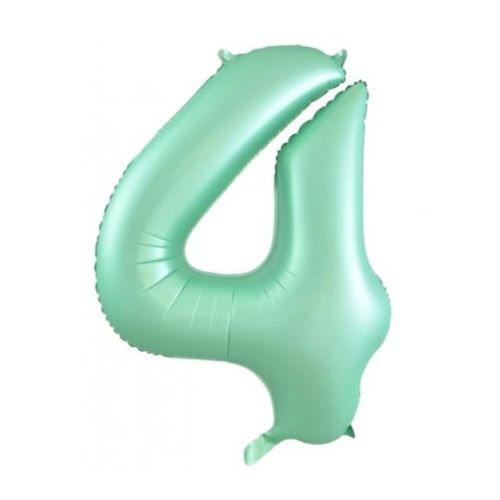 Pastel Green Foil Number Balloons