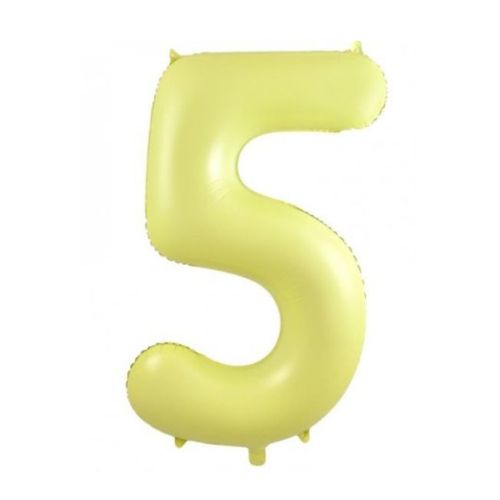 Pastel Yellow Foil Number Balloons