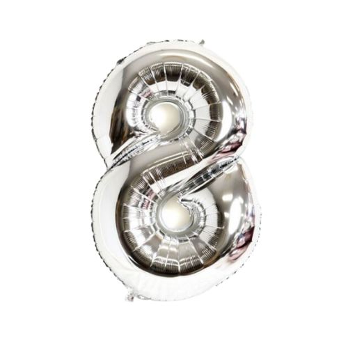 Silver Foil Number Balloons