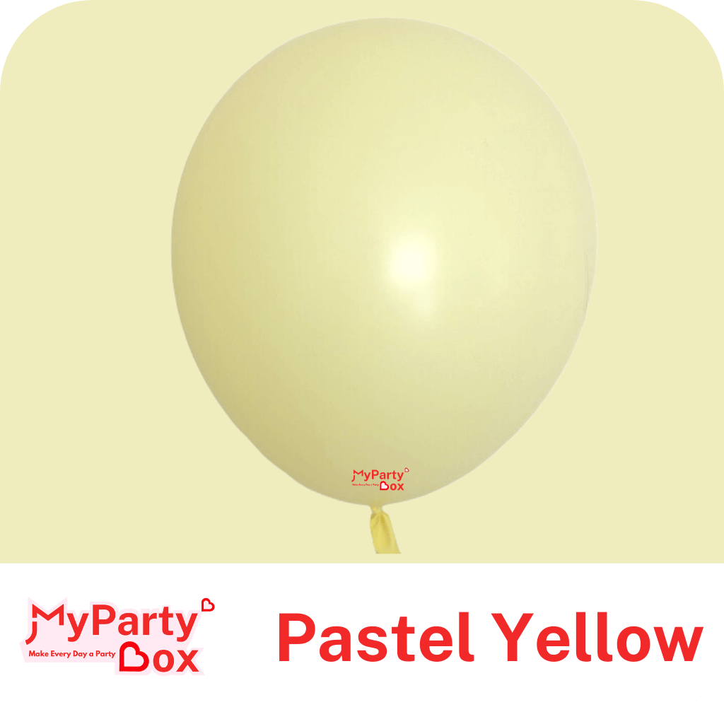 18" (45cm) Pastel Matte Yellow Latex Balloon