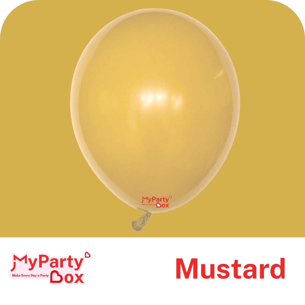 11"(28cm) Fashion Mustard Regular Latex Balloon
