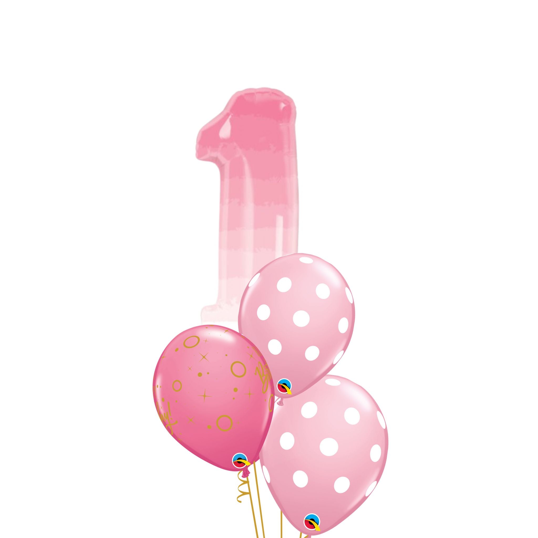 Number and 3 latex balloons bouquet