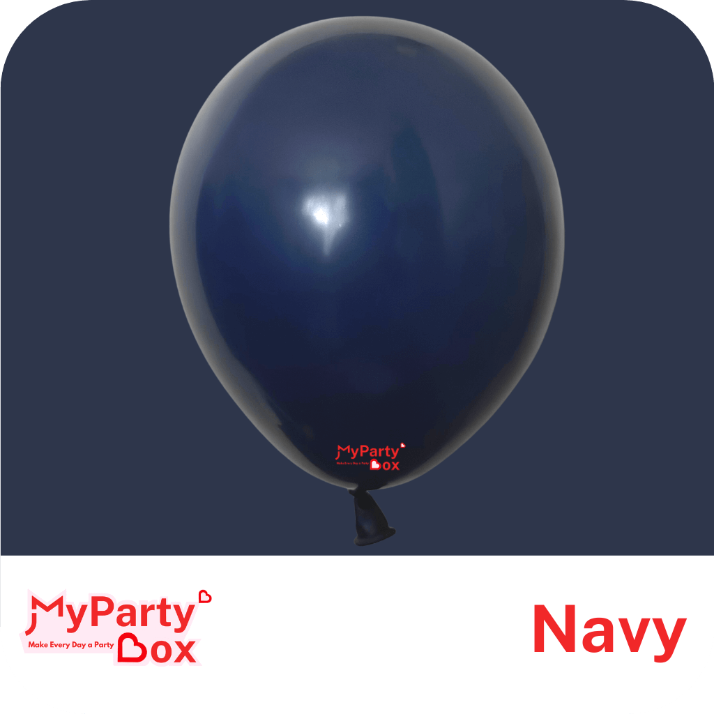 5" (12cm) Fashion Navy Mini Latex Balloon