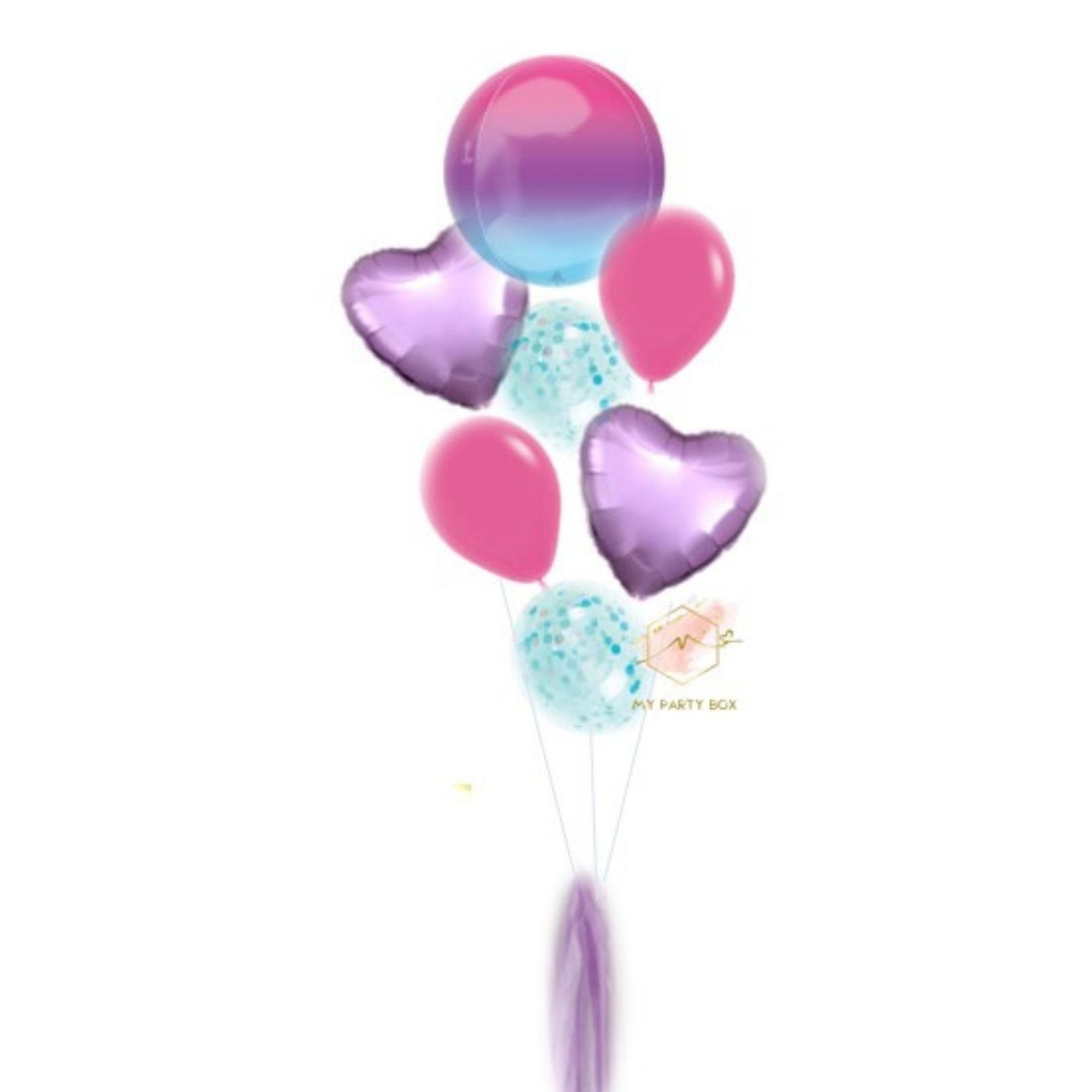 My Party Box Purple & Blue Deluxe Balloon Bouquet