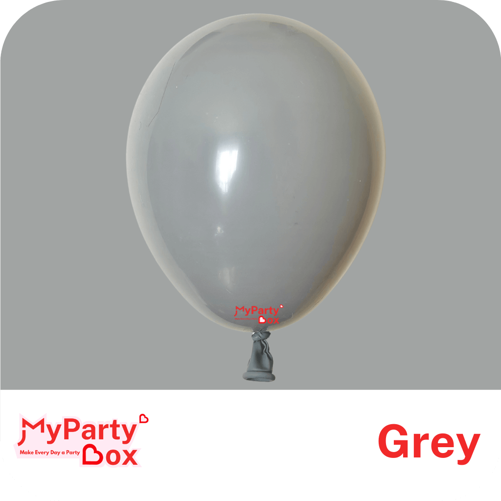 5" (12cm) Fashion Grey Mini Latex Balloon
