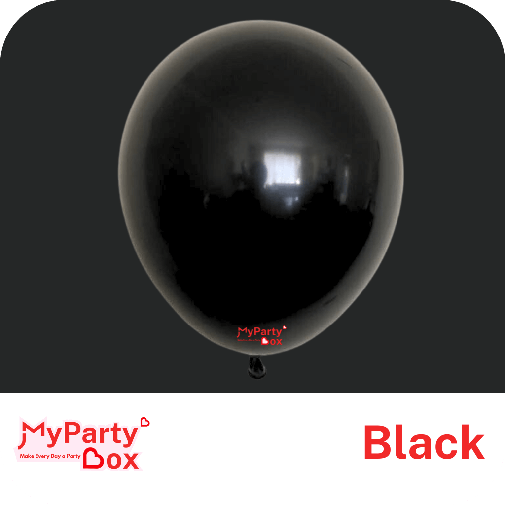 12" (30cm) Fashion Black Latex Balloon