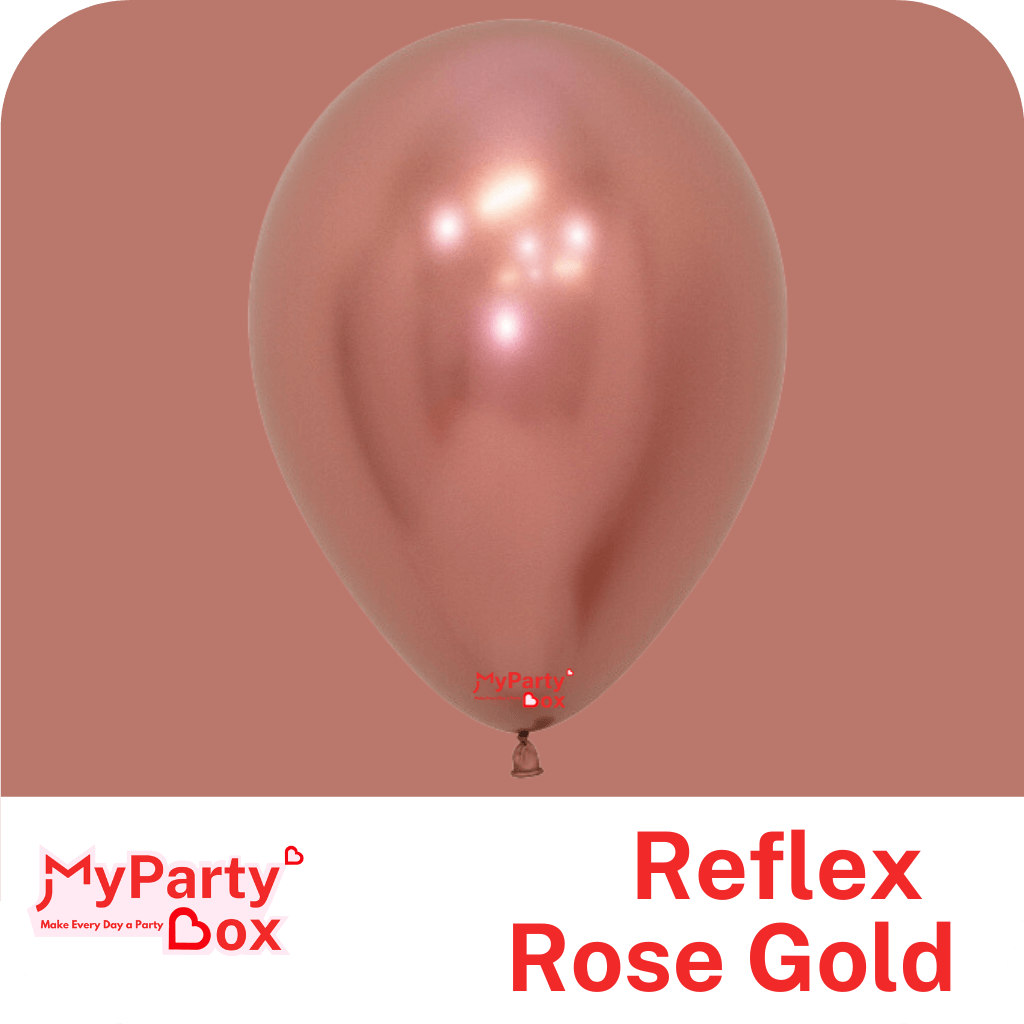 18" (45cm) Metallic Reflex Rose Gold Large Latex Balloon