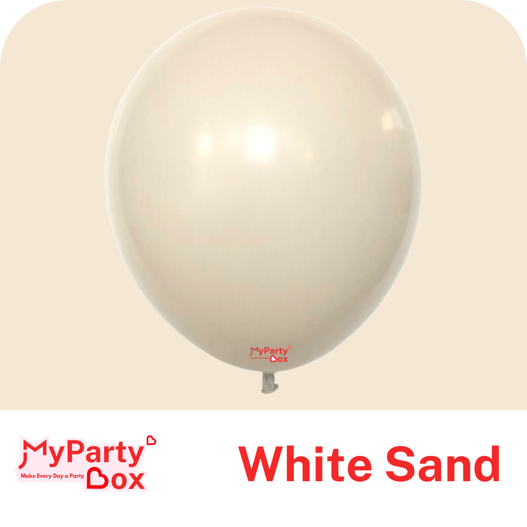 5" (12cm) Fashion White Sand Mini Latex Balloon