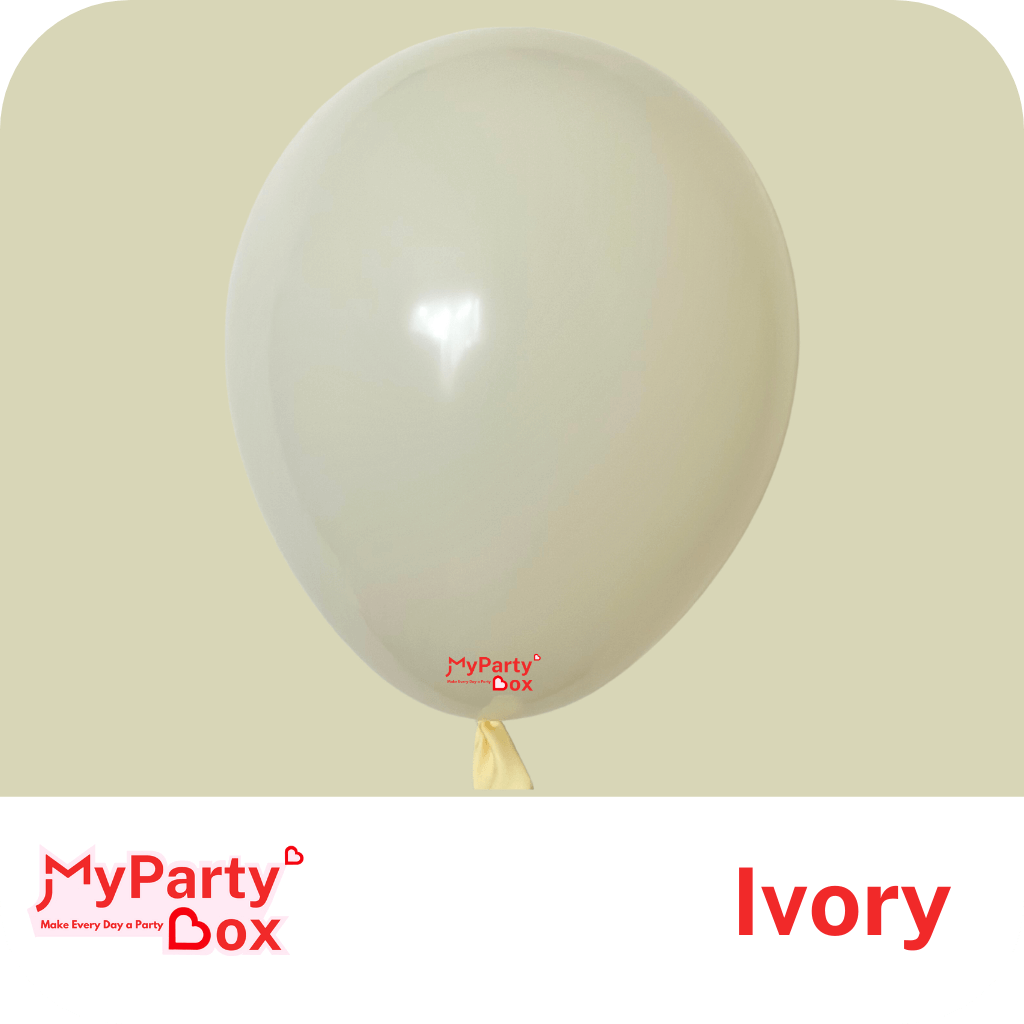 11" (28cm) Fashion Ivory Silk Latex Balloon