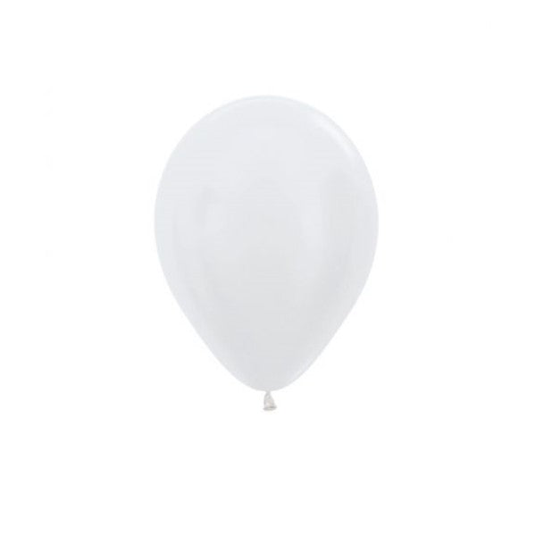 Sempertex 5" 12cm Satin White  Mini Latex Balloon