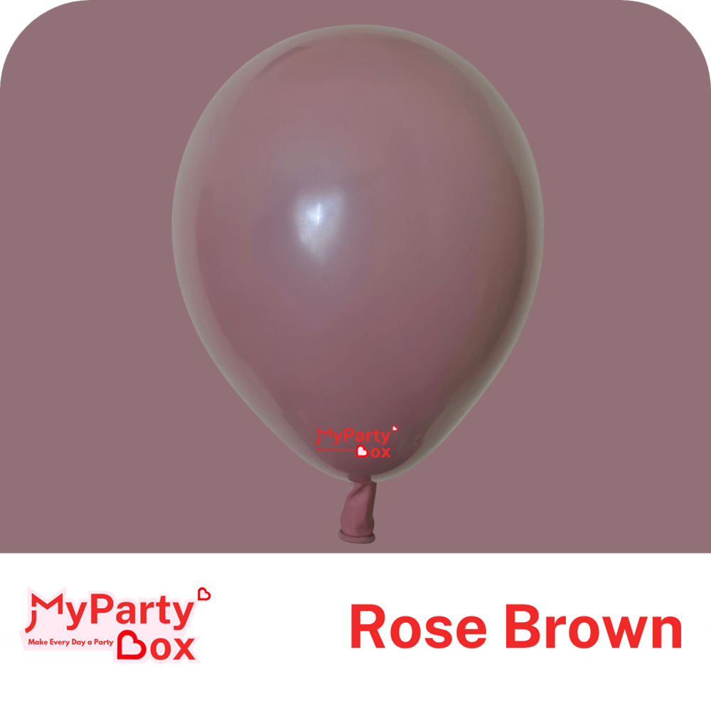 Rose Brown Double Stuffed Latex Balloon