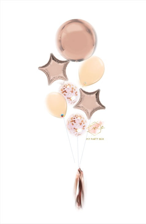 My Party Box Rose Gold Deluxe Balloon Bouquet