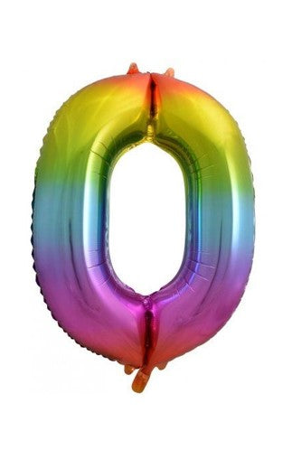 Decortex 34" Bright Rainbow Number Balloon 0