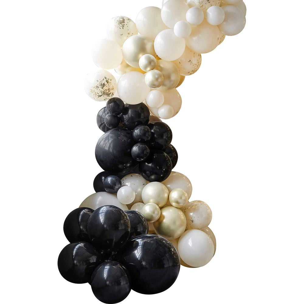 Black, Nude & Champagne Gold Balloon Garland Pack