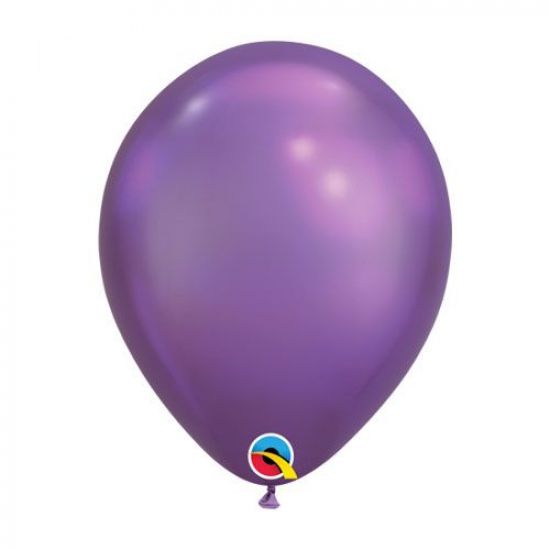 Qualatex Chrome Purple Regular Latex Balloon