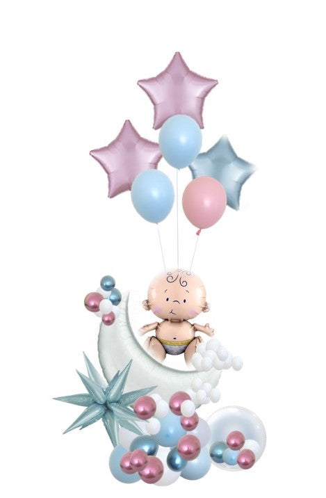 My Party Box Boy or Girl Gender Reveal Balloon Bouquet