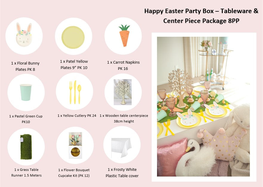 My Party Box Easter Party Box with assorted Easter partyware