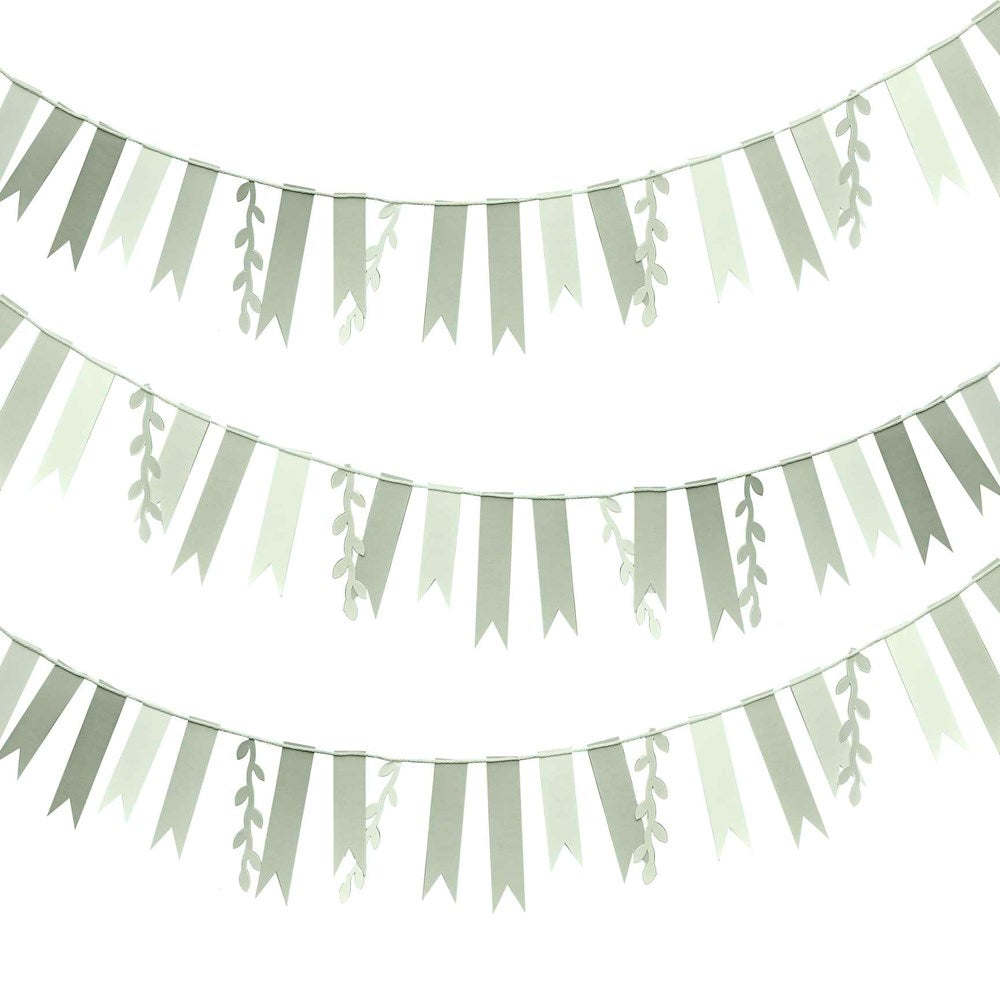 Ginger Ray Mix It Up Sage Green Party Garland