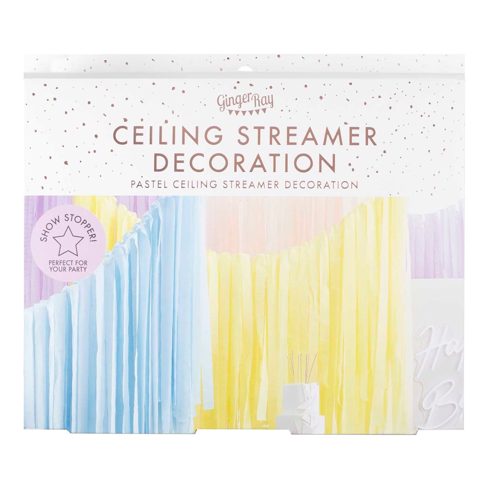 Ginger Ray Mix It Up Ceiling Streamer in package