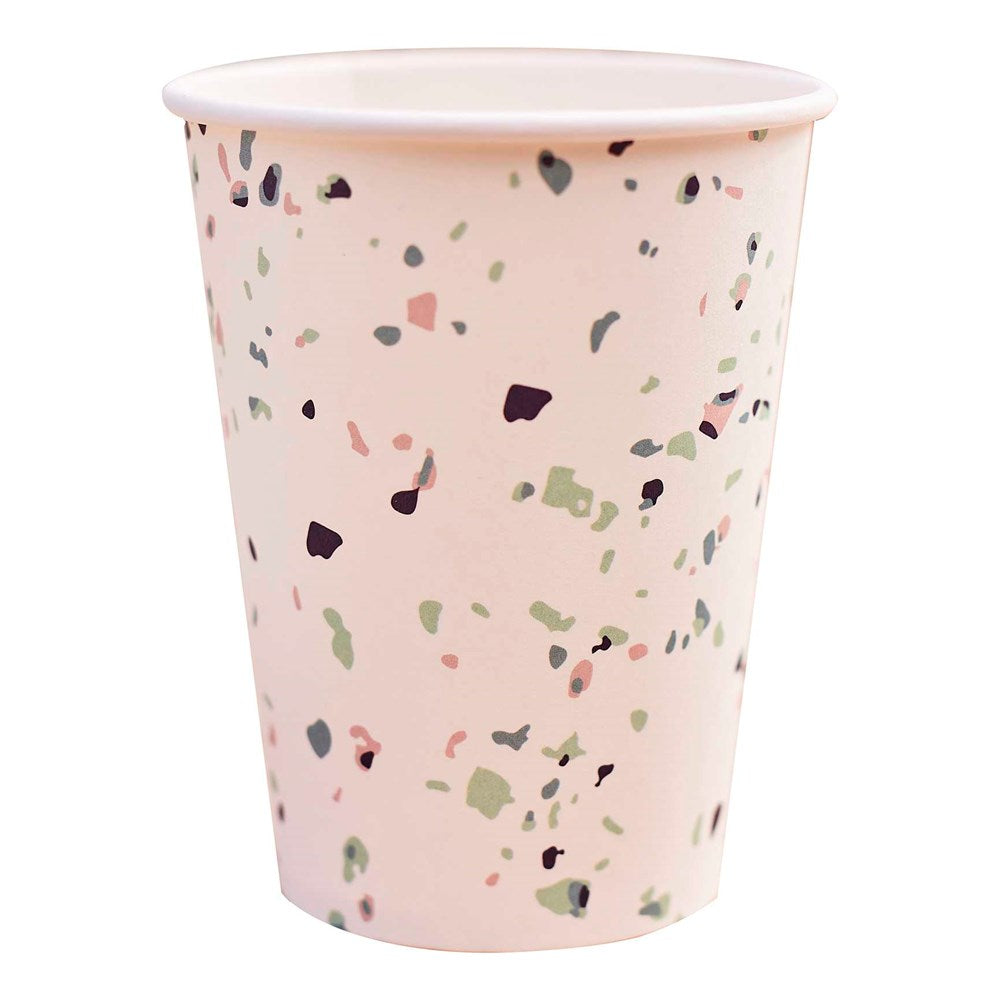 Ginger Ray Mix It Up Paper Cups Terrazzo (PK8)