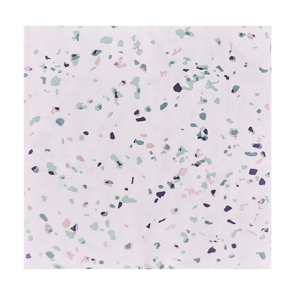 Ginger Ray Mix It Up Paper Napkins Terrazzo (PK16)