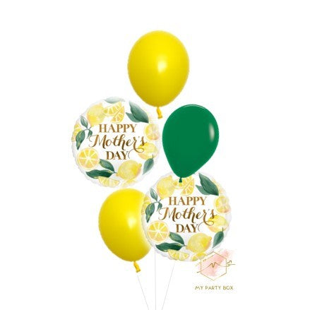 My Party Box Mother's Day Basic Balloon Bouquet - Lemon