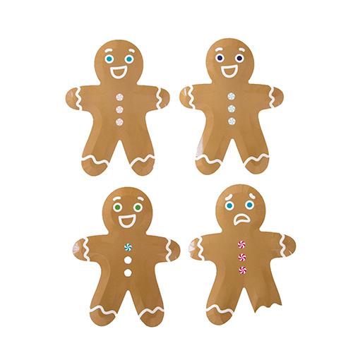 Jollity Co Gingerbread Man Plates PK8