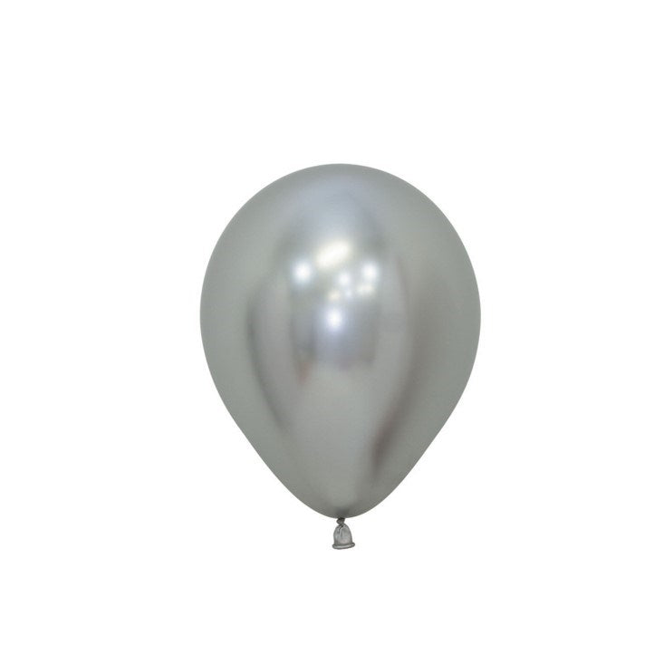 Sempertex 5" 12cm Reflex Silver Mini Latex Balloon
