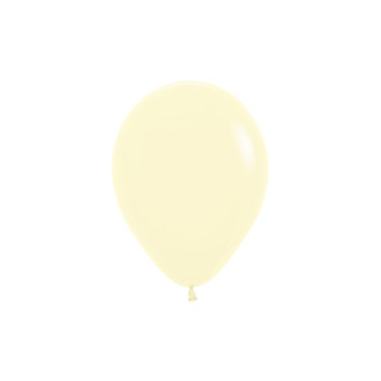 Sempertex 5" 12cm Pastel Matte Yellow Mini Latex Balloon 