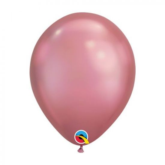 Qualatex Chrome Mauve Pink Regular Latex Balloon