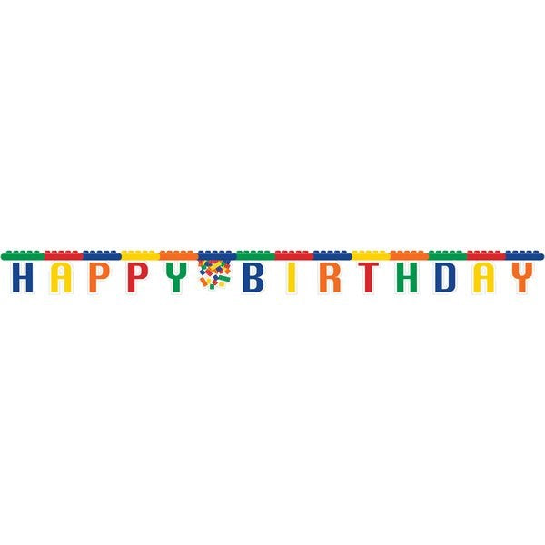 Amscan Lego Block Party Happy Birthday Jointed Banner