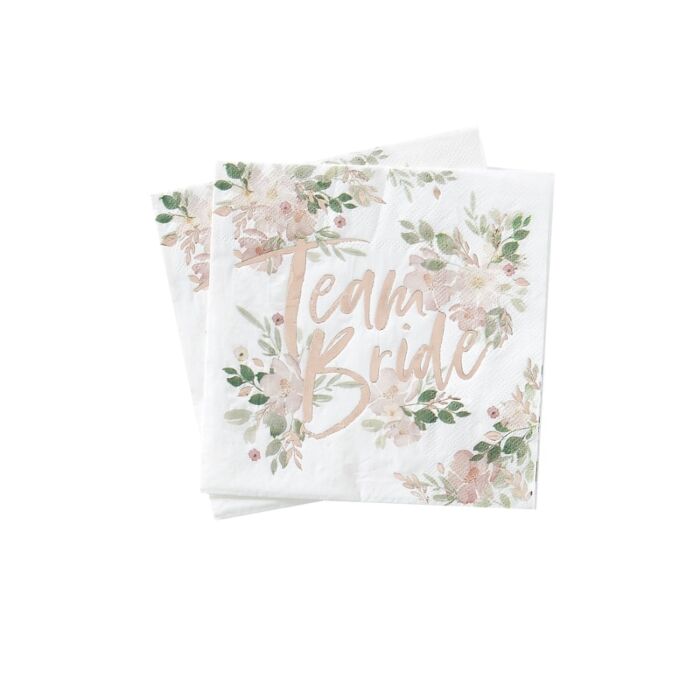 Ginger Ray Floral Hen Party Napkins (PK16)