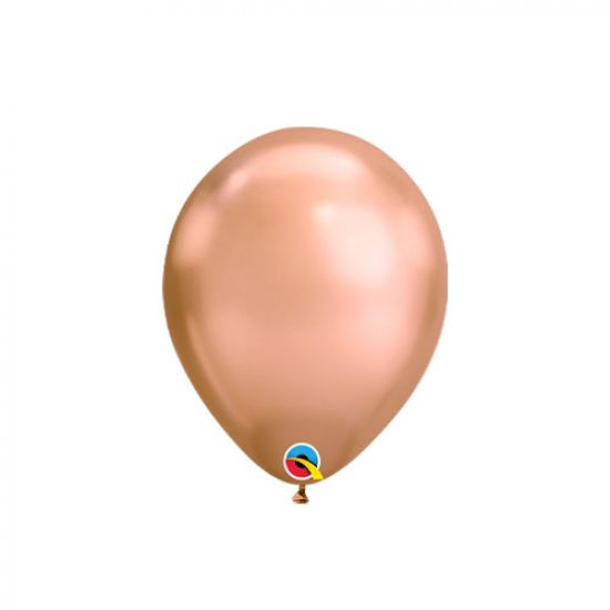 Qualatex 7" 17.5cm Chrome Rose Gold Mini Latex Balloon