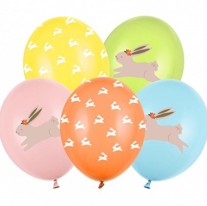 Party Decor Egg Hunt Print Easter Theme Regular Latex Balloon