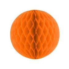 8cm Orange Honeycomb Ball Decoration