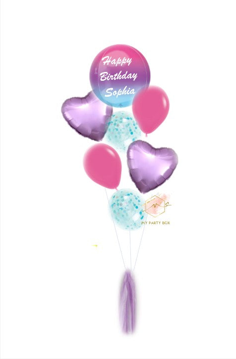 Purple & Blue Deluxe Balloon Bouquet