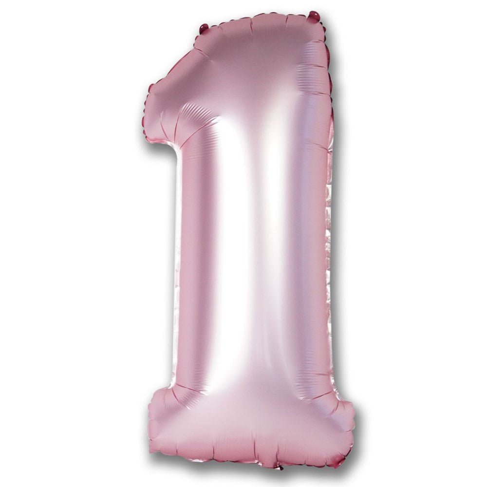 Chrome Light Pink Foil Number balloon