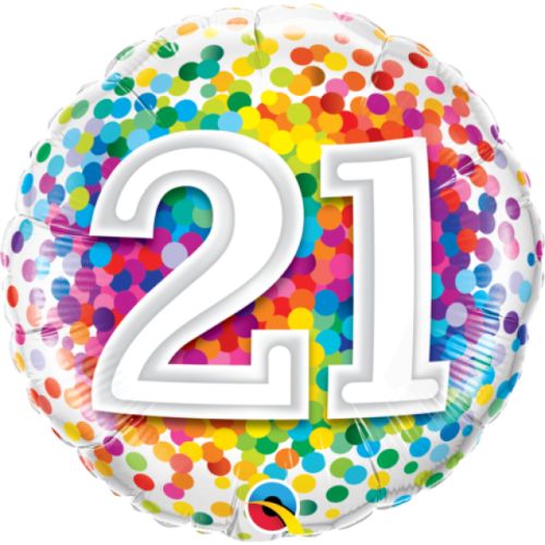21st Number balloon