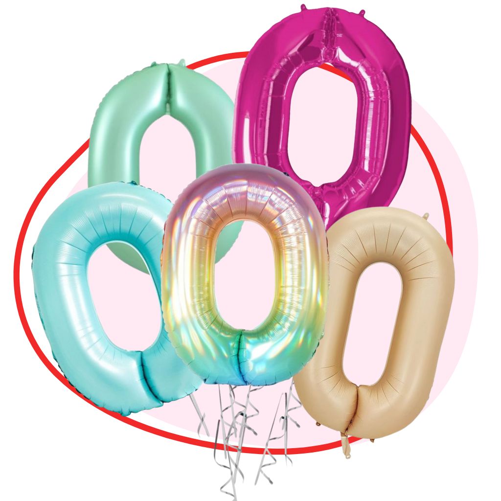 Foil Number 0 Helium Balloon