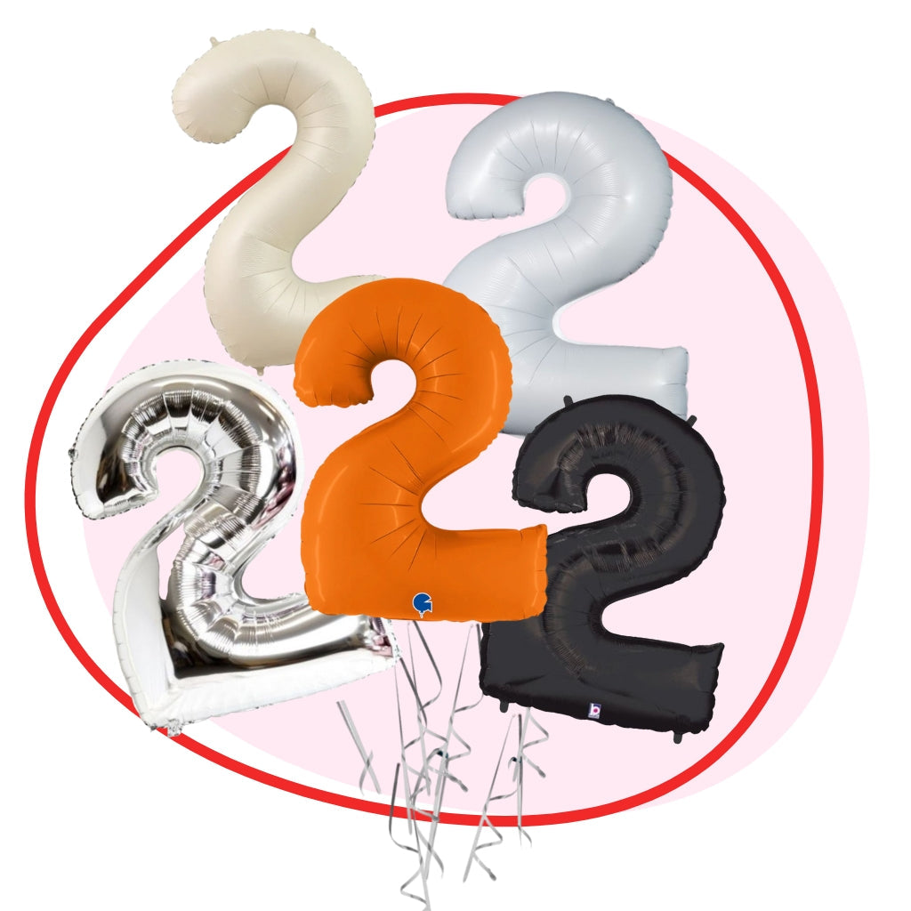 Foil Number 2 Helium Balloon