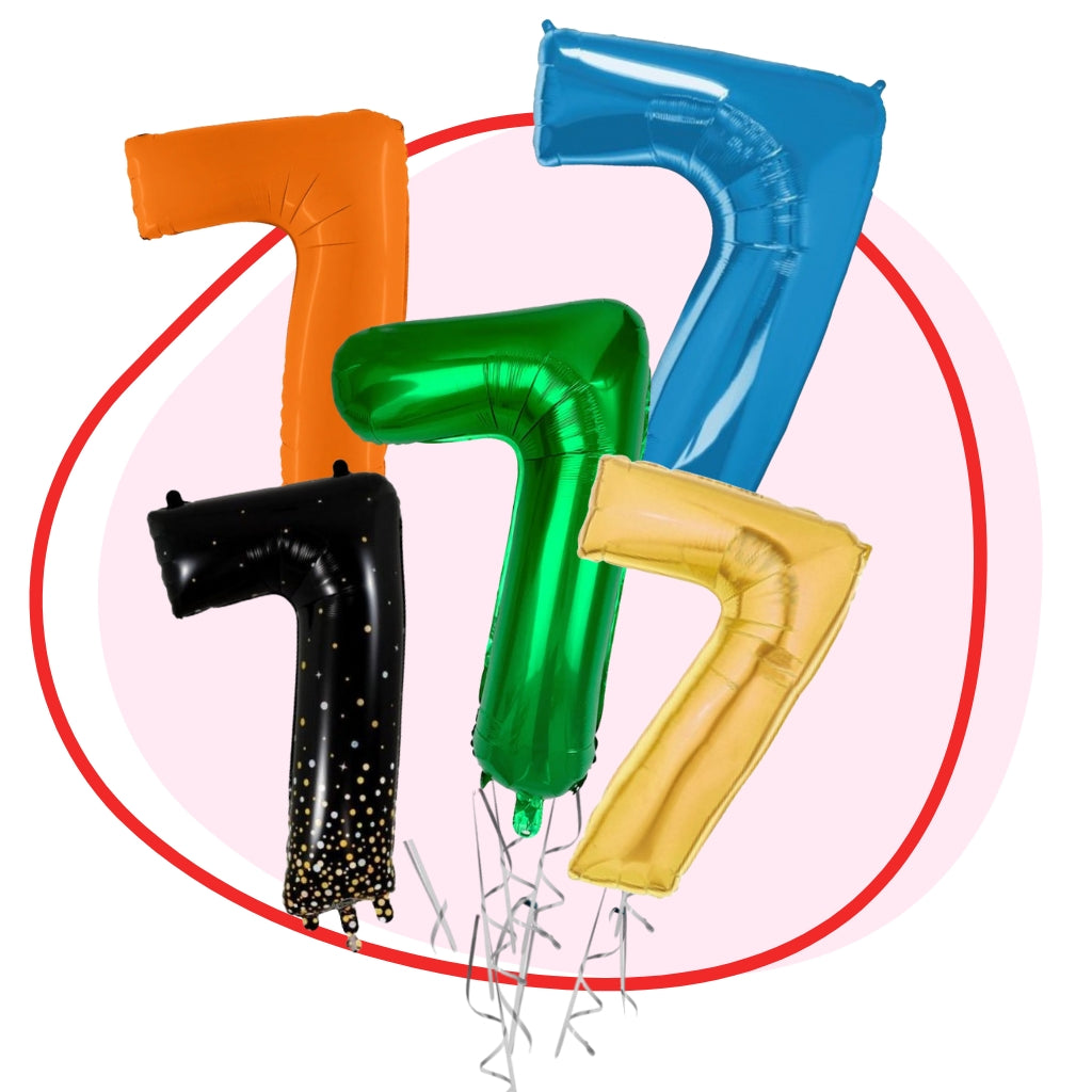 Foil Number 7 Helium Balloon