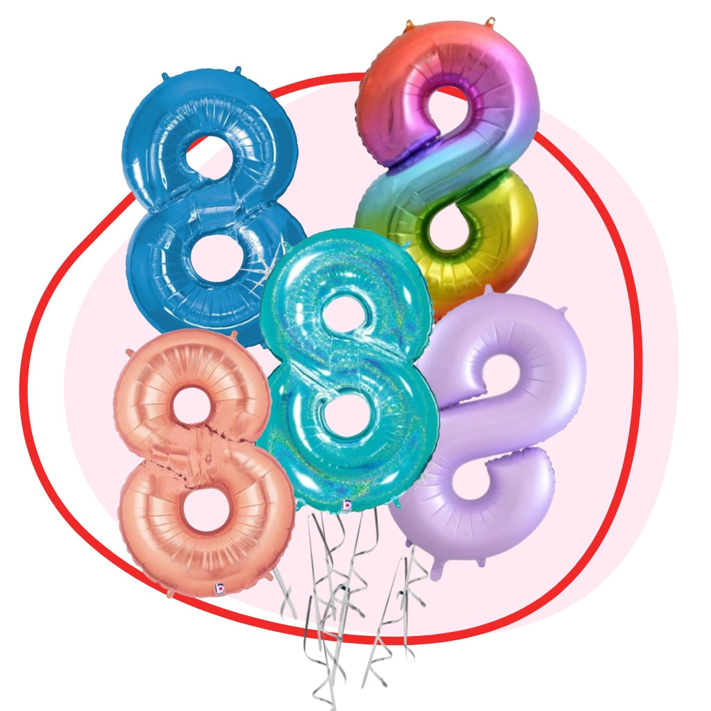 Foil Number 8 Helium Balloon