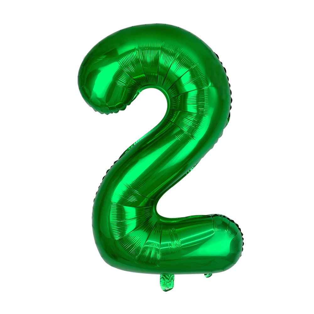 Green Foil Number Balloon