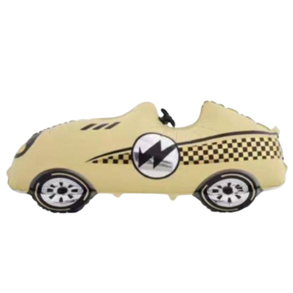 Pastel Yellow Race Car Foil Balloon (unpackaged)