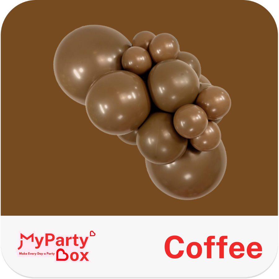 Sempertex Coffee Latex Balloon Cluster