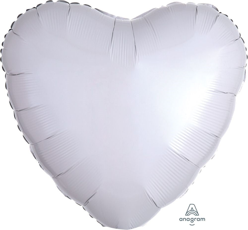 White heart-shaped balloon with 'Anagram' branding on a white background