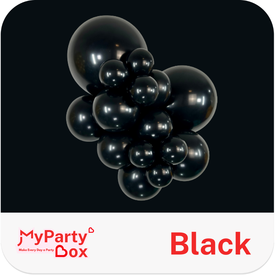 Sempertex Black Latex Balloon Cluster