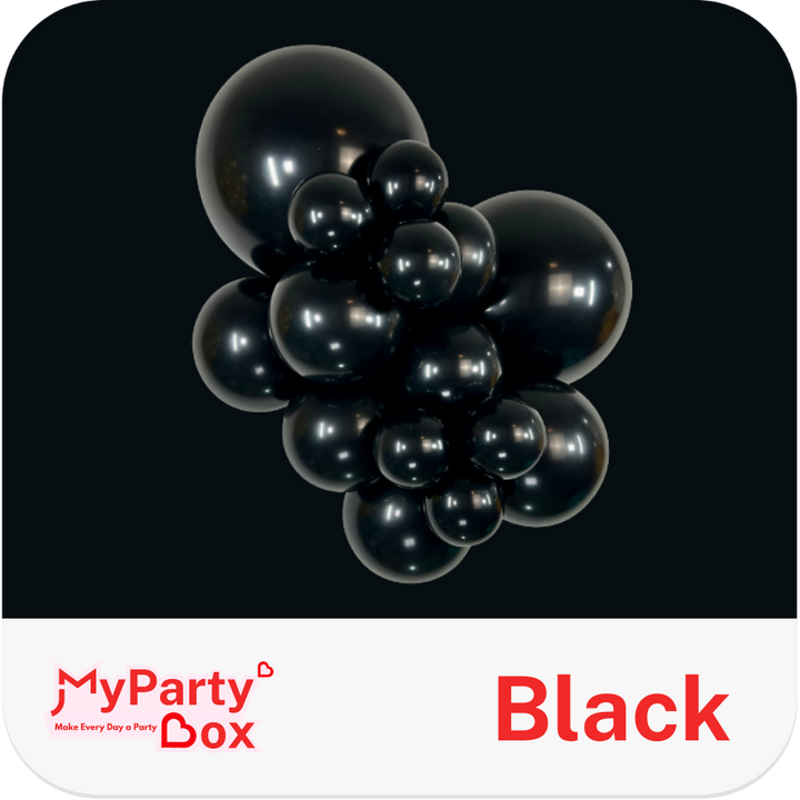 Sempertex Black Latex Balloon Cluster
