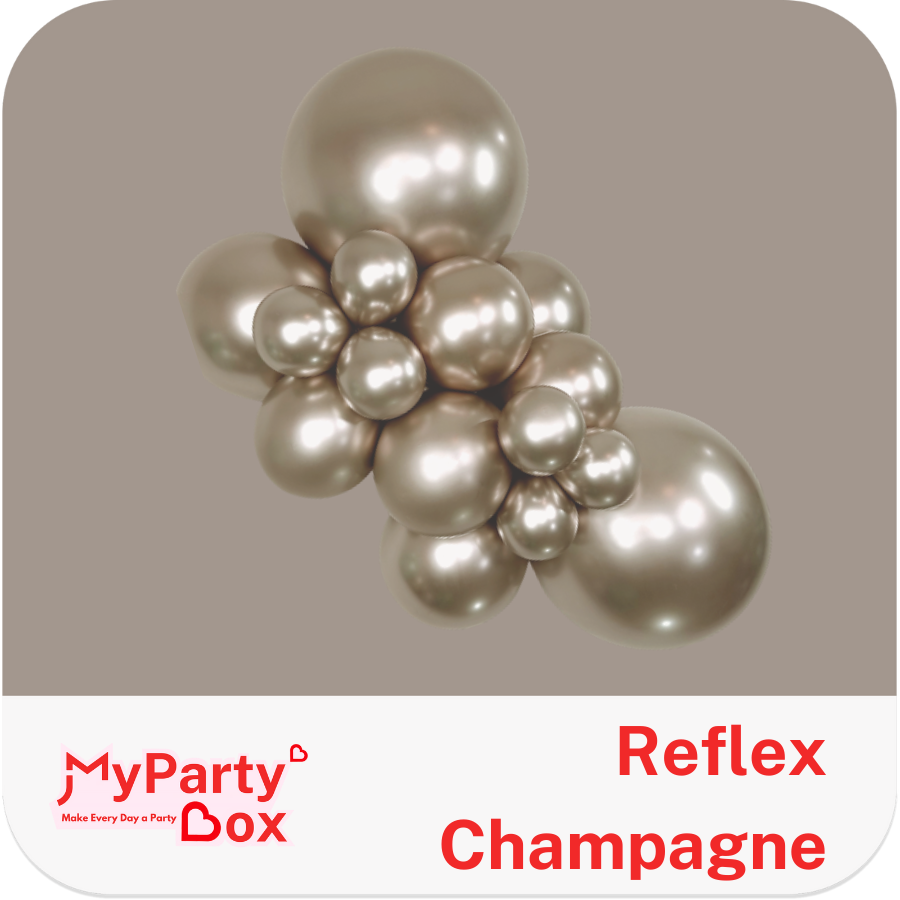Sempertex Reflex Champagne Latex Balloon cluster